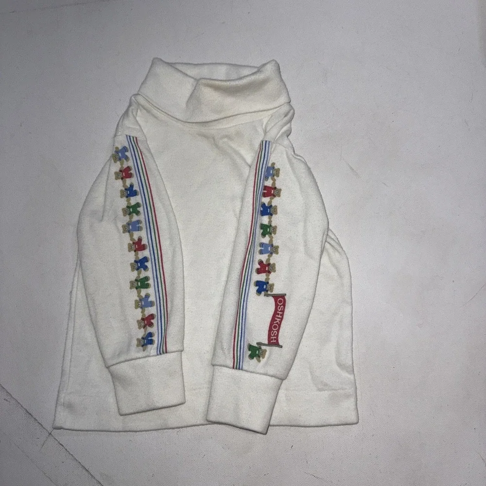 Vintage Oshkosh Turtleneck Top Long Sleeve Bears Print Toddler‎ 18 Months Boys